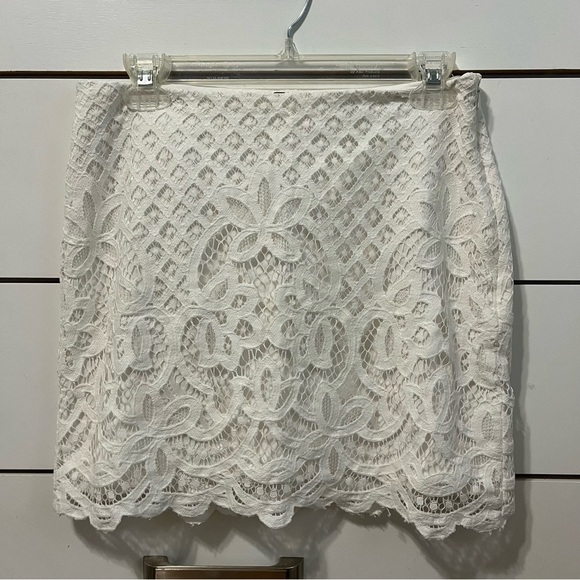 Free People White Lace Mini Skirt - Picture 3 of 5